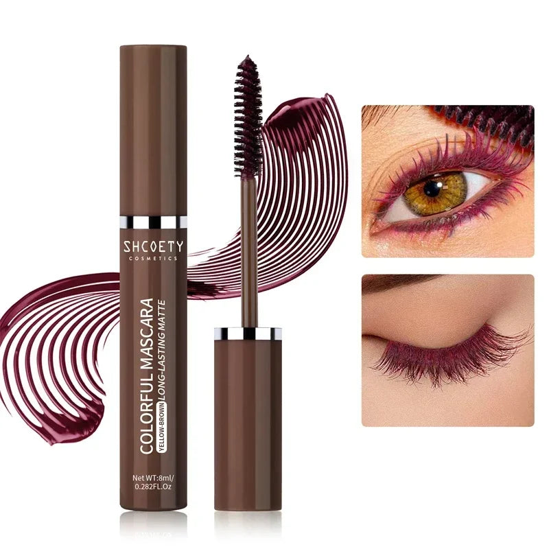 6 Colors Mascara: Curling, Non-Smudge, Waterproof
